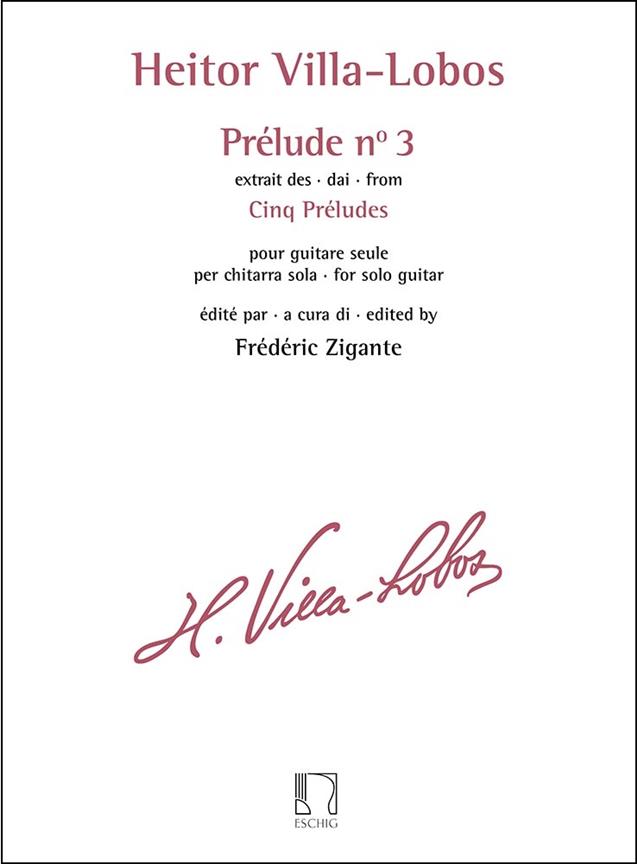 Prélude No 3 - Extrait Des Cinq Préludes (VILLA-LOBOS HEITOR)