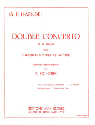Concerto 2 Violoncelles/Piano (Ronchini)