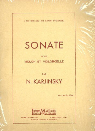 Sonate Violon/Vlc
