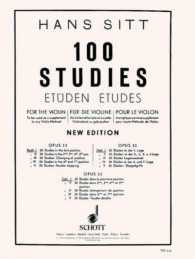 100 Studies Op. 32 Heft 1 (SITT HANS)
