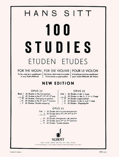 100 Studies Op. 32 Heft 2 (SITT HANS)