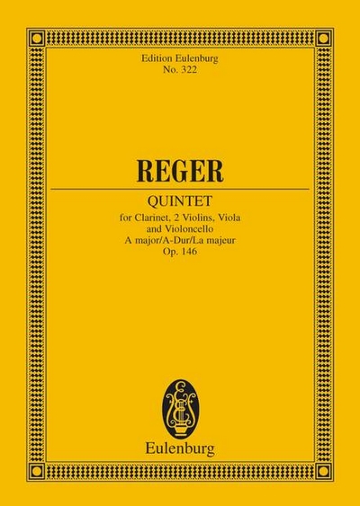Quintet A Major Op. 146 (REGER MAX)
