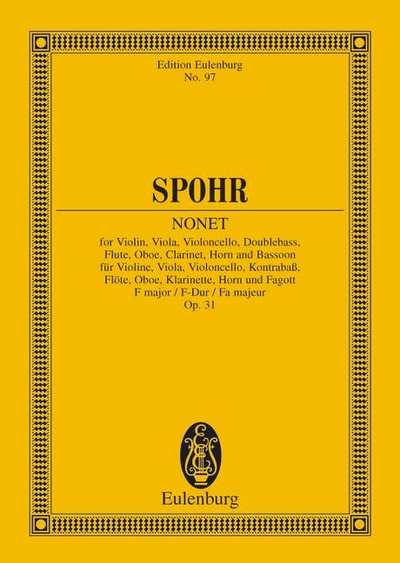 Nonet F Major Op. 31 (SPOHR LOUIS)