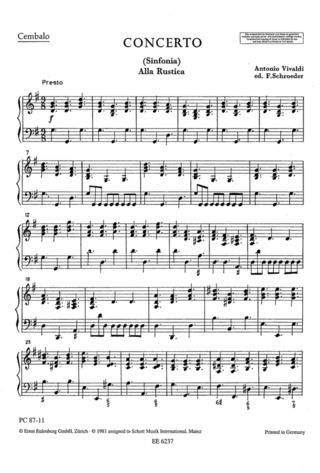 Concerto G Major Op. 51/4 Rv 151 / Pv 143 (VIVALDI ANTONIO)
