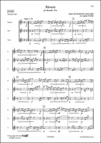 Rêverie - R. Schumann - Trio De Flûtes A Bec (SCHUMANN ROBERT)