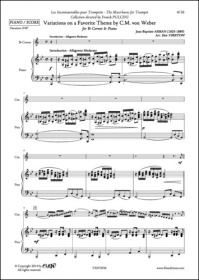 Variations Sur Un Thème Favori De C. M. Von Weber - J. B. Arban - Cornet Et Piano (ARBAN JEAN-BAPTISTE)