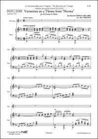 Variations Sur Un Thème Denormade V. Bellini - J. B. Arban - Cornet Et Piano (ARBAN JEAN-BAPTISTE)