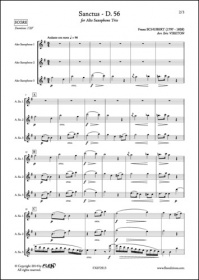 Sanctus - D. 56 - F. Schubert - Trio De Saxophones (SCHUBERT FRANZ)