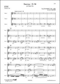 Sanctus - D. 56 - F. Schubert - Trio De Violons (SCHUBERT FRANZ)
