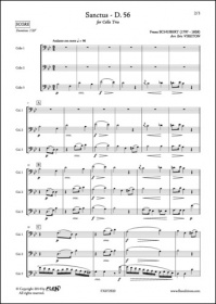 Sanctus - D. 56 - F. Schubert - Trio De Violoncelles (SCHUBERT FRANZ)