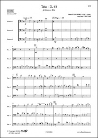 Trio - D. 43 - F. Schubert - Trio De Bassons (SCHUBERT FRANZ)