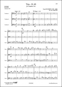 Trio - D. 43 - F. Schubert - Trio De Trombones (SCHUBERT FRANZ)