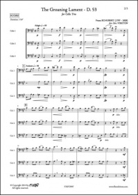 The Groaning Lament - D. 53 - F. Schubert - Trio De Violoncelles (SCHUBERT FRANZ)