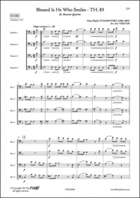 Heureux Celui Qui Sourit - Th. 83 - P. I. Tchaikovsky - Quatuor De Bassons (TCHAIKOVSKI PIOTR ILITCH)