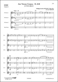 Ave Verum Corpus K.618 - W. A. Mozart - Quatuor De Clarinettes (MOZART WOLFGANG AMADEUS)
