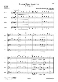 Calme Du Soir - W. A. Mozart - Quatuor De Flûtes (MOZART WOLFGANG AMADEUS)