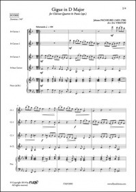 Gigue En Ré Majeur - J. Pachelbel - Quatuor De Clarinettes Et Piano (PACHELBEL JOHANN)