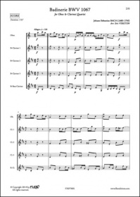 Badinerie Bwv 1067 - J. S. Bach - Hautbois Et Quatuor De Clarinettes (BACH JOHANN SEBASTIAN)
