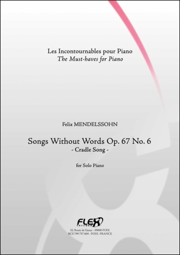 Romances Sans Paroles Op. 67 No. 6 - Berceuse (MENDELSSOHN-BARTHOLDY FELIX)