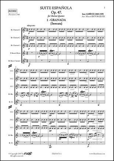 Suite Española, Op. 47 #1: Granada (Serenata) (ALBENIZ ISAAC)