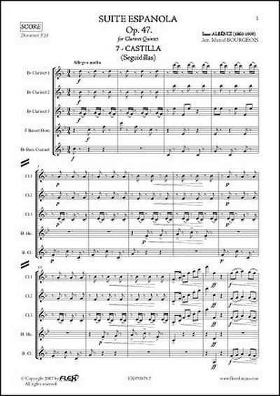 Suite Espagnola, Op. 47 #7: Castilla (Seguedillas) (ALBENIZ ISAAC)
