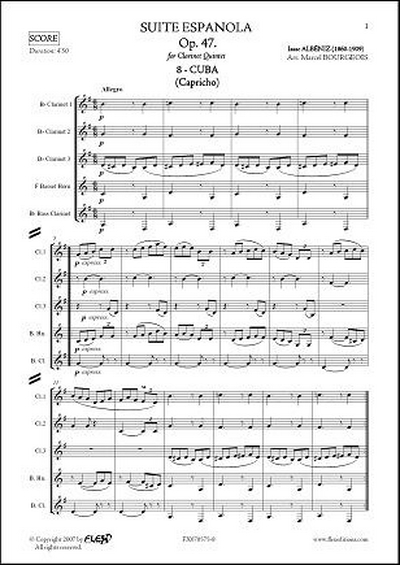 Suite Española, Op. 47 #8: Cuba (Capricho) (ALBENIZ ISAAC)