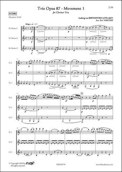 Trio Op. 87 (BEETHOVEN LUDWIG VAN)