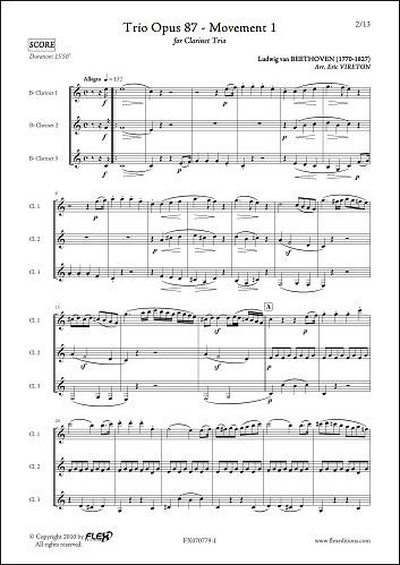 Trio Op. 87 - Mvt 1 (BEETHOVEN LUDWIG VAN)