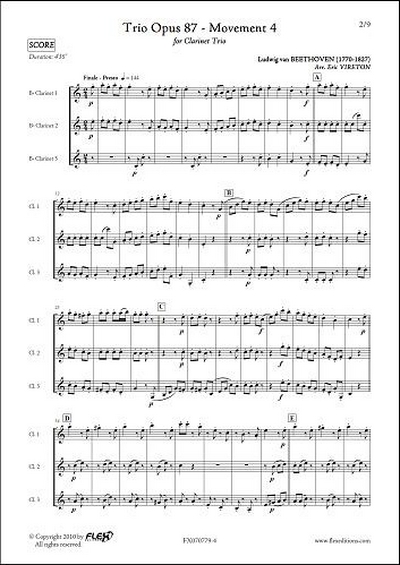 Trio Op. 87 - Mvt 4 (BEETHOVEN LUDWIG VAN)