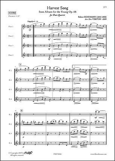 Chant Du Moissonneur - Issu De L'Album Pour La Jeunesse Op. 68 #24 (SCHUMANN ROBERT)