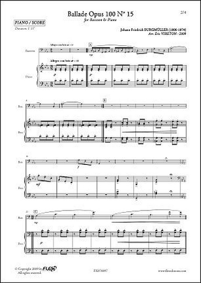 Ballade Op. 100 #15 (BURGMULLER FRIEDRICH)