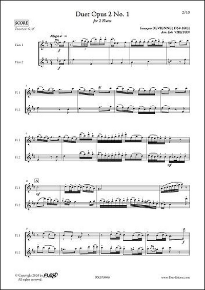 Duet Op. 2 #1 (DEVIENNE FRANCOIS)