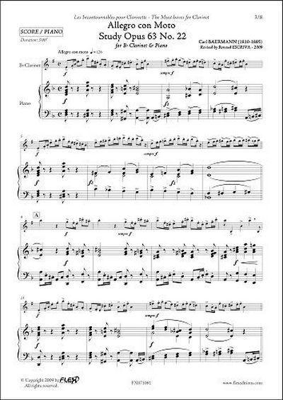 Allegro Con Moto Op. 63 #22 (BAERMANN CARL)