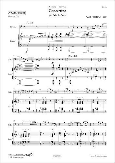 Concertino Pour Tuba Et Piano (NEBBULA PATRICK)