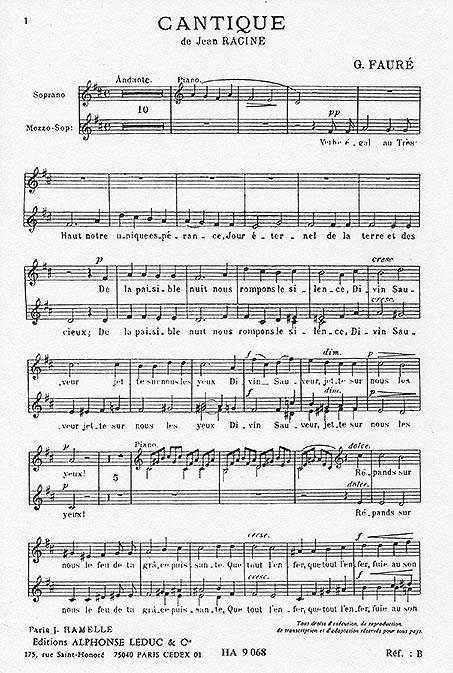 Fantaisie Pour Flûte Et Piano Op. 79 (FAURE GABRIEL)