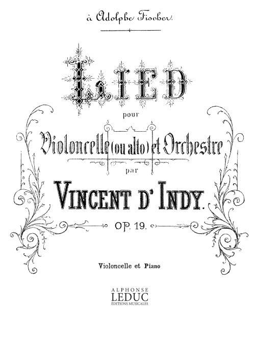 Lied Op. 19 (Violoncelle/Orch.) (D'INDY VINCENT)