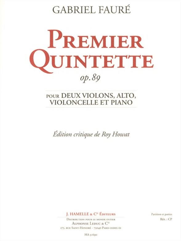 Quintette N01 Op. 89 (FAURE GABRIEL / HOWAT)