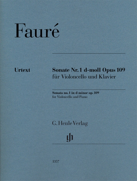 Sonata No. 1 In D Minor Op. 109 For Violoncello And Piano (FAURE GABRIEL)