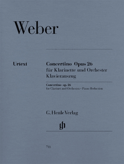 Concertino Op. 26 For Clarinet And Orchestra (WEBER CARL MARIA VON)