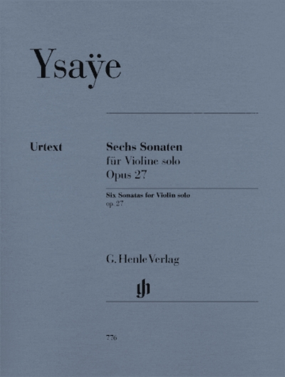 6 Sonatas For Violin Solo Op. 27 (YSAYE EUGENE)
