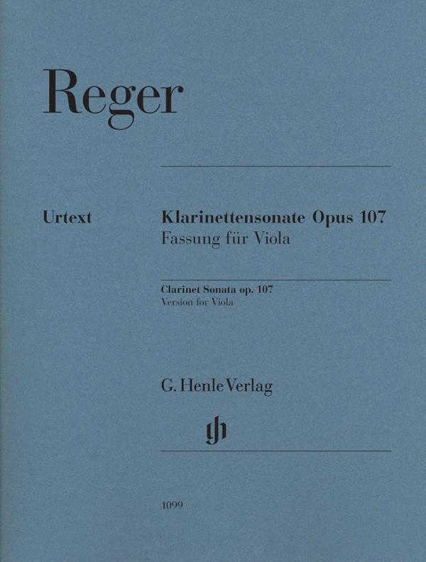 Sonate Pour Clarinette Op. 107 Version Pour Alto (REGER MAX)