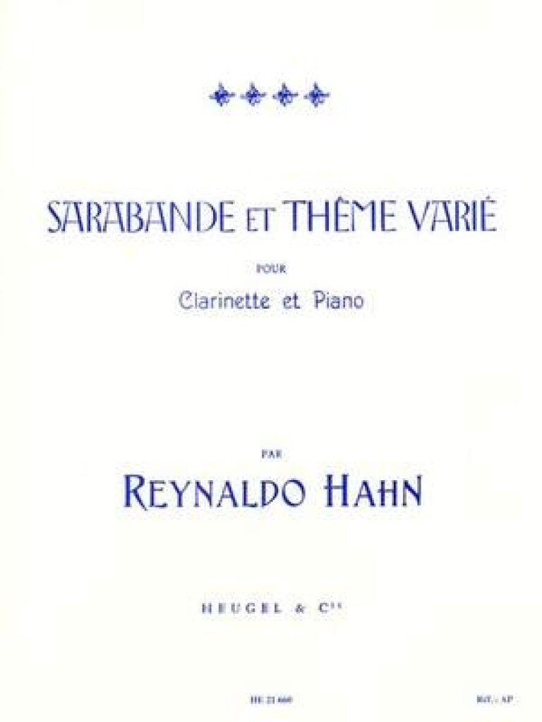 Sarabande Et Theme Varie (HAHN)