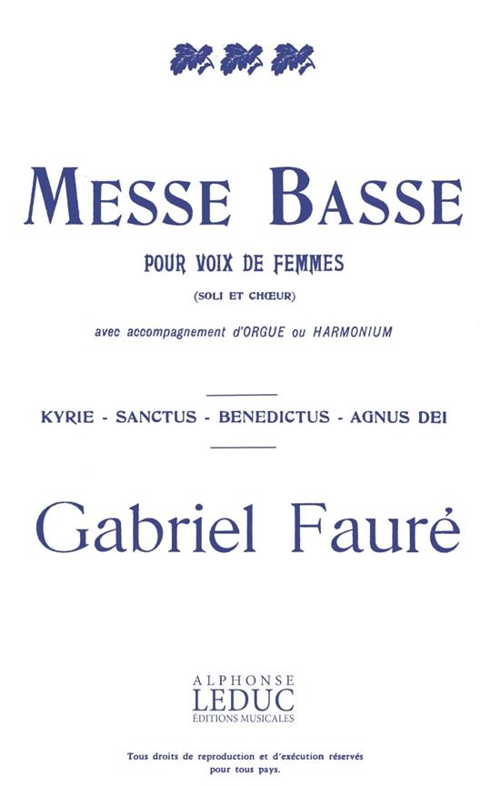 Messe Basse (FAURE GABRIEL)