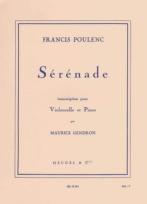 Serenade (POULENC FRANCIS / GENDRON)