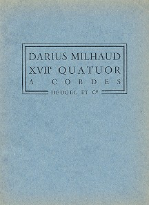 Quatuor A Cordes N017 (MILHAUD DARIUS)