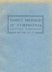 Symphonie N06 (MILHAUD DARIUS)