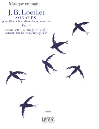 Sonates Pour Flûte A Bec Alto Et Basse Continue Vol.3 Mm6 (LOEILLET JEAN-BAPTISTE / SANVOISI)
