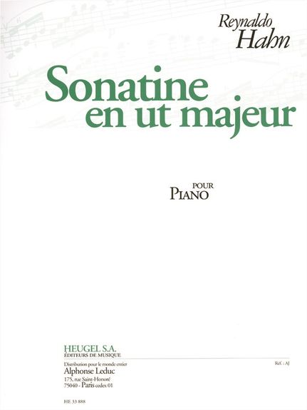 Sonatine En Ut Majeur Pour Piano (HAHN)