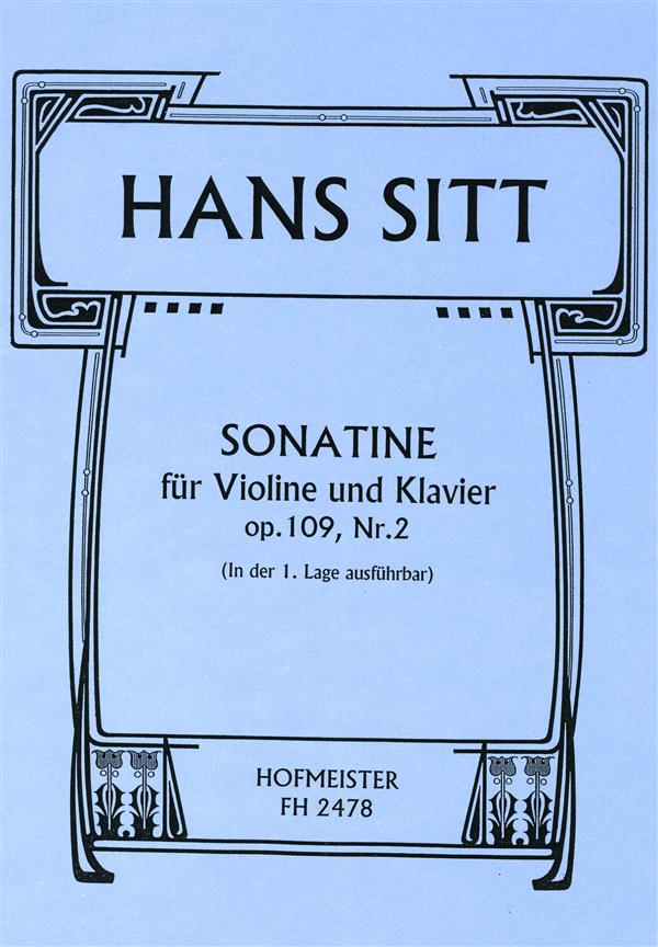 Sonatine, Op. 109/2 (SITT HANS)