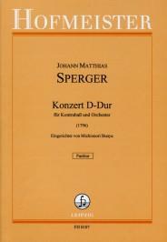 Konzert Nr. 15 D-Dur / Part (SPERGER JOHANN MARTIN)